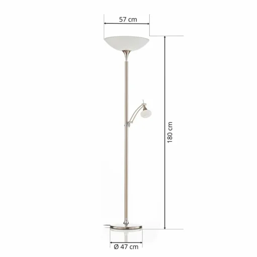 BANKAMP Opera lampadaire à éclairage indirect nickel| Lampadaires Led|Lampadaires