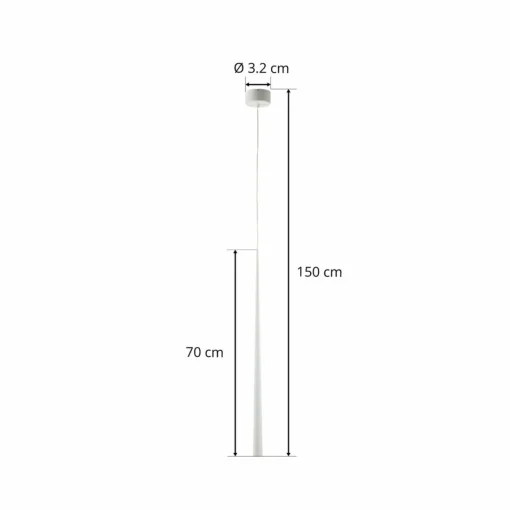 ACB ILUMINACIÓN Bendis - suspension LED élancée en blanc| Suspensions Led|Suspensions