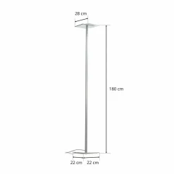 BOPP Flat - Lampe sur pied LED avec variateur d'intensité à bouton-poussoir| Lampadaires Led|Lampadaires