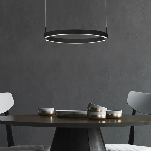 BOPP Float suspension LED commande gestuelle noire| Suspensions Led|Suspensions