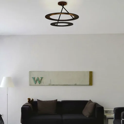 BOPP Stella plafonnier LED 2 anneaux noir| Plafonniers Led|Plafonniers