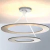BOPP Stella plafonnier LED 2 anneaux alu/blanc| Plafonniers Led|Plafonniers