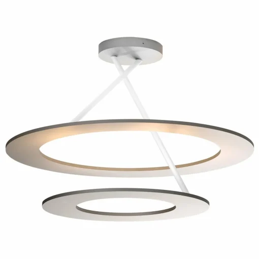 BOPP Stella plafonnier LED 2 anneaux alu/blanc| Plafonniers Led|Plafonniers