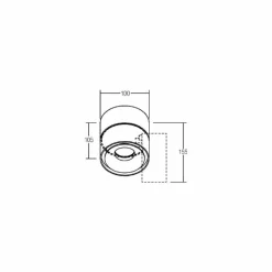 BRUMBERG Spot pour plafond LED Circle Maxi, Ø 10 cm, blanc| Spots Et Projecteurs Led|Spots