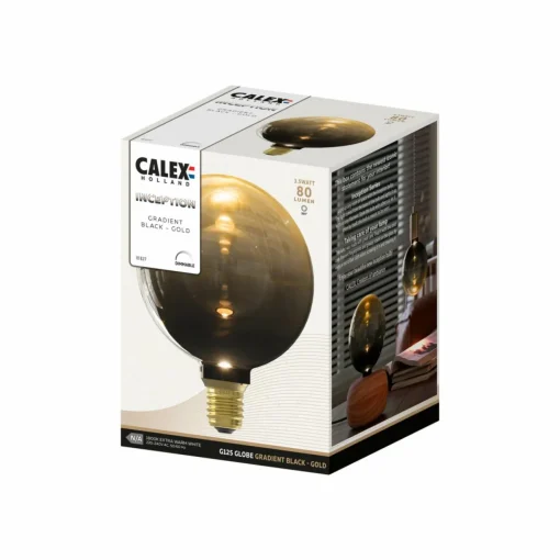 Calex Inception globe LED E27 G125 3 W 1 800 K dim| Lampes Led À Intensité Variable|Ampoules Led