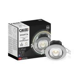 Calex Smart Downlight plafonnier encastré, acier| Spots Encastrés Led|Luminaires Led D'Intérieur