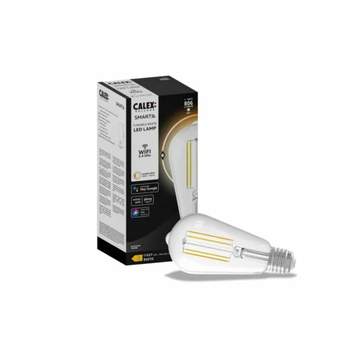 Calex smart E27 ST64 LED 7 W fil 1 800 K-3 000 K| Ampoules Connectées Et Intelligentes|Ampoules Connectées Et Intelligentes