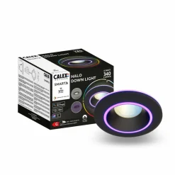Calex Smart Halo downlight encastré CCT RVB noir| Spots Encastrés Led|Luminaires Led D'Intérieur