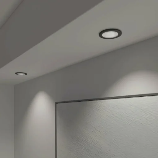 Calex Smart Halo downlight encastré CCT RVB noir| Spots Encastrés Led|Luminaires Led D'Intérieur