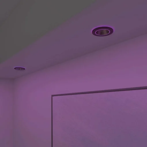 Calex Smart Halo downlight encastré CCT RVB noir| Spots Encastrés Led|Luminaires Led D'Intérieur