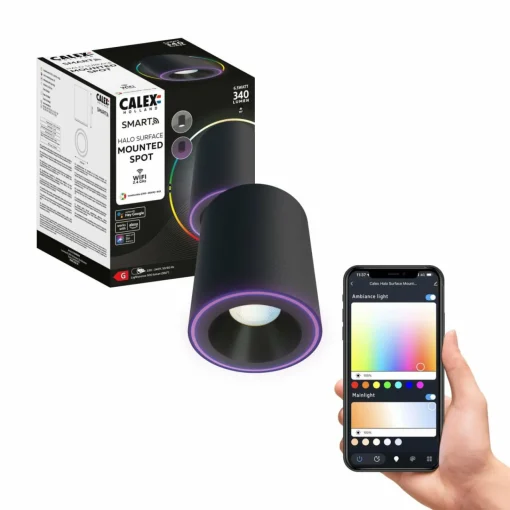 Calex Smart Halo Spot pour plafond LED, noir| Spots Et Projecteurs Led|Spots