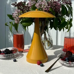 Dyberg Larsen Lampe à poser LED rechargeable Vienna, curry, hauteur 28 cm| Lampes À Poser Led|Lampes À Poser Et Lampes De Table