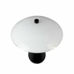 Dyberg Larsen Lampe à poser LED rechargeable Vienna, noir/opale 28 cm| Lampes À Poser Led|Lampes À Poser Et Lampes De Table