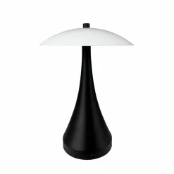 Dyberg Larsen Lampe à poser LED rechargeable Vienna, noir/opale 28 cm| Lampes À Poser Led|Lampes À Poser Et Lampes De Table