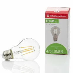 Lindby E27 ampoule LED filament 4W, 470lm, 2 700K, claire| Ampoules Filament|Ampoules Filament