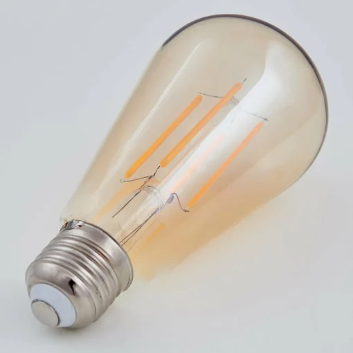 Lindby E27 ampoule rustique LED 6W 500 lm, ambre 1.800 K| Ampoules Filament|Ampoules Filament