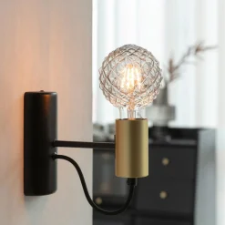 Lucande E27 3,8 W ampoule LED G95 918 structure fumée x5| Lampes Led À Intensité Variable|Ampoules Led