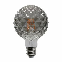 Lucande E27 3,8 W ampoule LED G95 918 structure fumée x5| Lampes Led À Intensité Variable|Ampoules Led