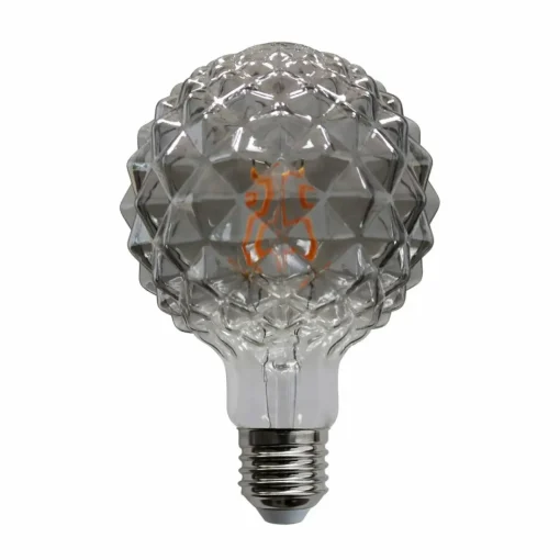 Lucande E27 3,8 W ampoule LED G95 918 structure fumée x5| Lampes Led À Intensité Variable|Ampoules Led