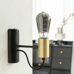 Lucande E27 4,9 W rustique LED 1 800 K 90 lm fumée x2| Lampes Led À Intensité Variable|Ampoules Led