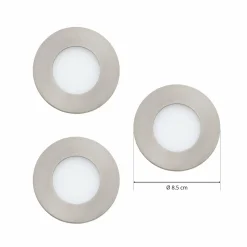 EGLO connect Fueva-C spot 3 x 3 W RGBW nickel| Spots Encastrés Led|Luminaires Led D'Intérieur