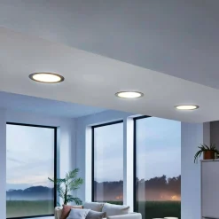 EGLO connect Fueva-Z luminaire encastrable 16,5cm, noir| Spots Encastrés Led|Luminaires Led D'Intérieur
