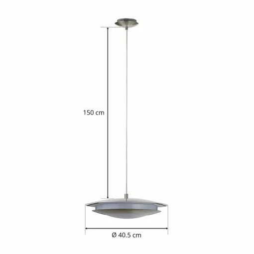 EGLO connect Moneva-C suspension LED nickel Ø 40,5| Suspensions Led|Suspensions