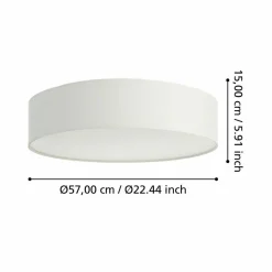 EGLO connect Romao-Z plafonnier LED, Ø57 cm, blanc| Plafonniers Led|Plafonniers