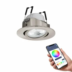EGLO connect Saliceto-Z lampe encastrable LED, alu| Spots Encastrés Led|Luminaires Led D'Intérieur