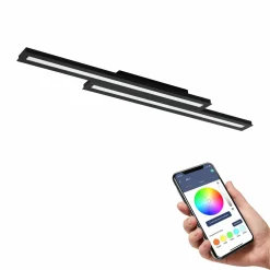 EGLO connect Saliteras-Z plafonnier LED noir| Plafonniers Led|Plafonniers