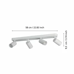 EGLO connect Telimbela-Z spot plafond x4, blanc| Spots Et Projecteurs Led|Spots