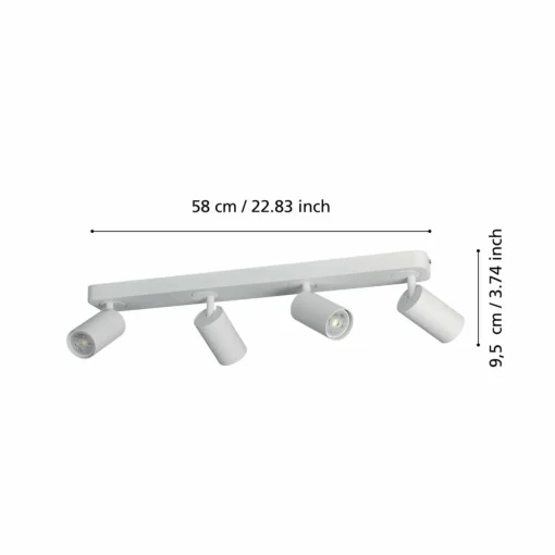 EGLO connect Telimbela-Z spot plafond x4, blanc| Spots Et Projecteurs Led|Spots