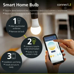 EGLO connect -z E27 G95 LED 6 W 806 lm 2 700 K| Ampoules Connectées Et Intelligentes|Ampoules Connectées Et Intelligentes
