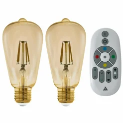 EGLO connect -z E27 ST64 lampe 5,5W 500lm 2200K 2pcs| Ampoules Connectées Et Intelligentes|Ampoules Connectées Et Intelligentes