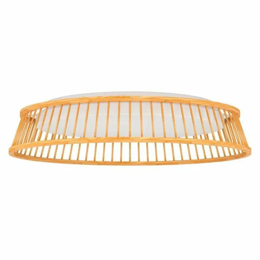 EGLO plafonnier LED Luppineria tressage bois Ø45cm| Plafonniers Led|Plafonniers