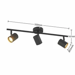 ELC Binola spot en noir, à 3 lampes| Spots Et Projecteurs Led|Spots