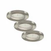ELC Delfan lampe encastrée bain LED, x3, argentée| Plafonniers Led|Plafonniers