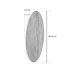 Escale Blade applique LED, aspect béton, Ø 59 cm| Appliques Murales Led|Appliques Murales