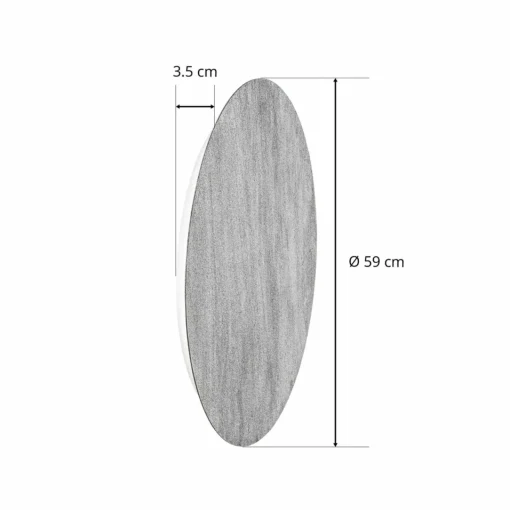 Escale Blade applique LED, aspect béton, Ø 59 cm| Appliques Murales Led|Appliques Murales