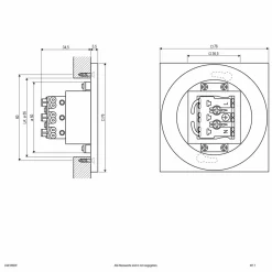 EVN LQ230 applique LED encastrable direct blanche| Spots Encastrés Led|Luminaires Led D'Intérieur