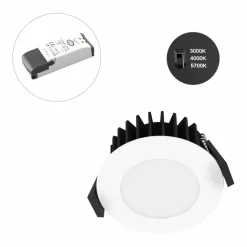EVN Solido68 LED plafonnier encastré 10W blanc| Spots Encastrés Led|Luminaires Led D'Intérieur