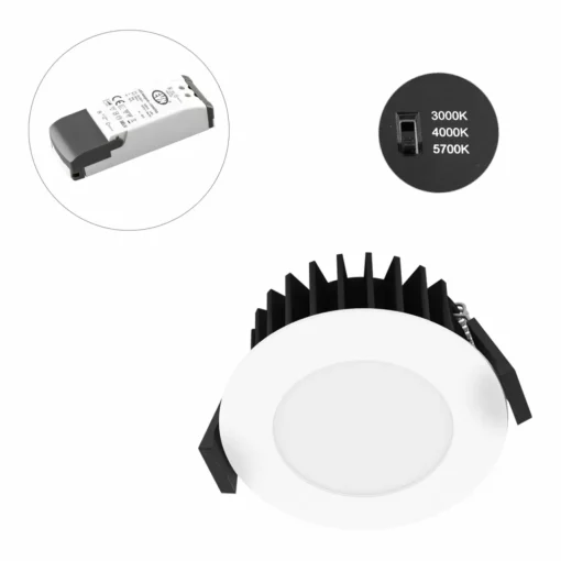 EVN Solido68 LED plafonnier encastré 10W blanc| Spots Encastrés Led|Luminaires Led D'Intérieur