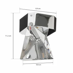 Fabbian Tripla - plafonnier LED en cristal, alu| Plafonniers Led|Plafonniers
