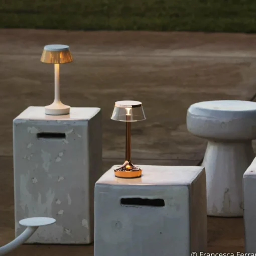 FLOS Bon Jour unplugged lampe à poser LED, cuivrée| Lampes À Poser Led|Lampes À Poser Et Lampes De Table