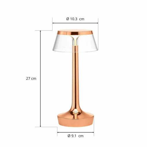 FLOS Bon Jour unplugged lampe à poser LED, cuivrée| Lampes À Poser Led|Lampes À Poser Et Lampes De Table