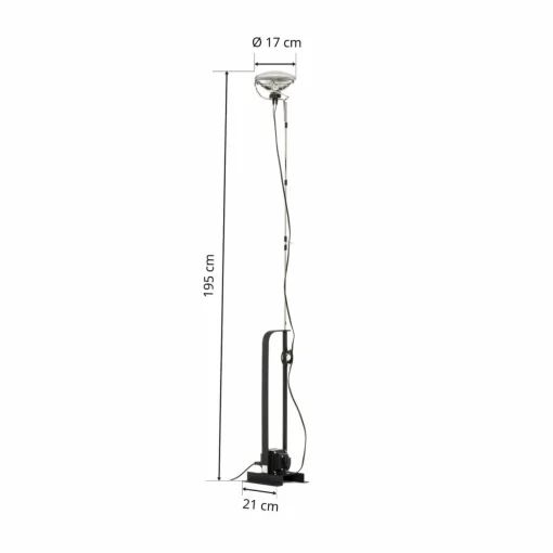 FLOS Lampadaire Toio Limited Edition, noir, métal, 195 cm| Lampadaires Led|Lampadaires