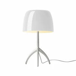 Foscarini Lumiere grande alu/blanc dimmable| Lampes À Poser Led|Lampes À Poser Et Lampes De Table