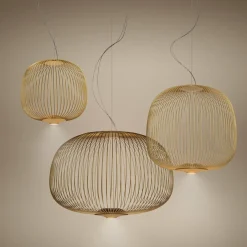 Foscarini Spokes 2 piccola suspension dim dorée| Suspensions Led|Suspensions