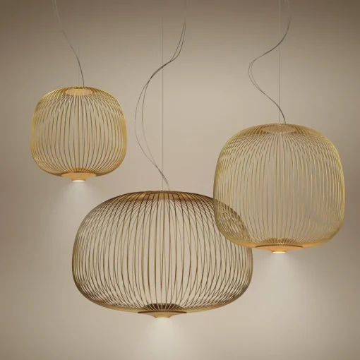 Foscarini Spokes 2 piccola suspension dim dorée| Suspensions Led|Suspensions