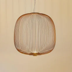 Foscarini Spokes 2 suspension LED dimmable cuivrée| Suspensions Led|Suspensions